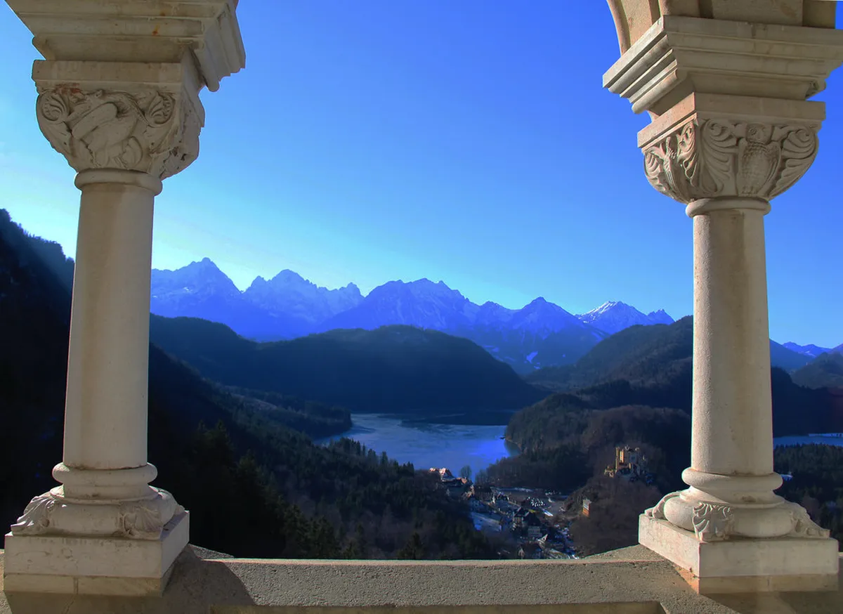 Far Neuschwanstein Castle in Munich